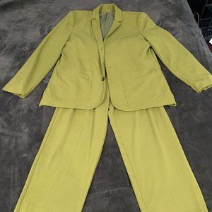 Two Piece Suit in Chartreuse